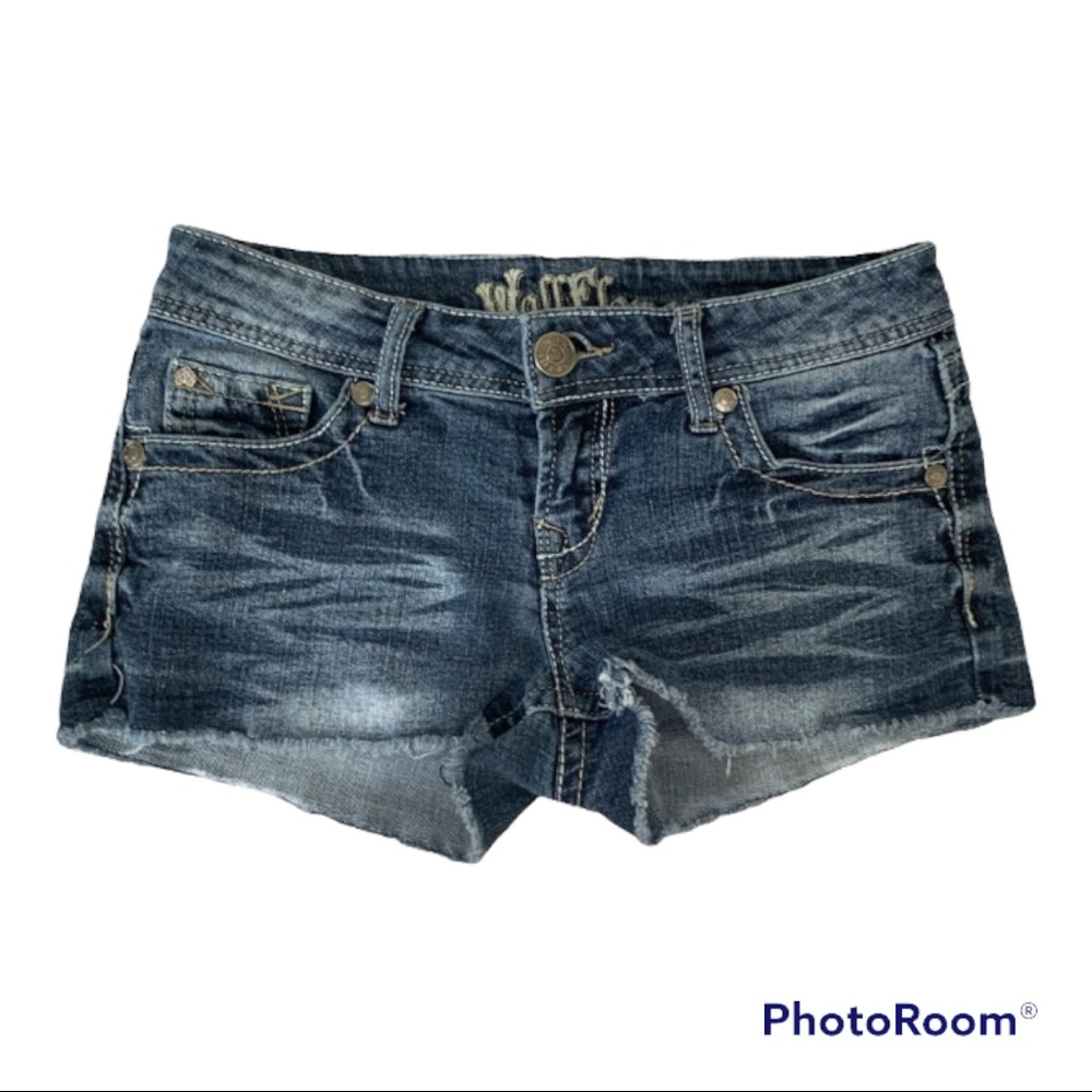 Low rise Jean Short Shorts